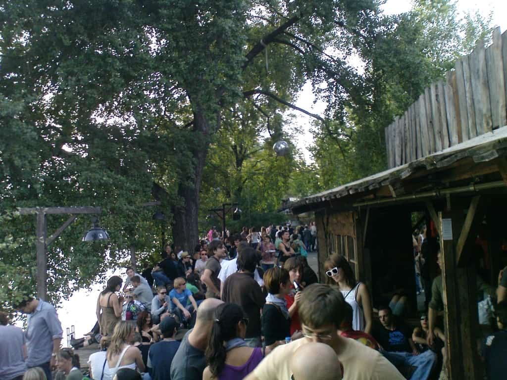 Outside patio of Bar 25. 