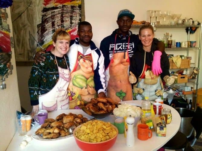 Refugee cooking group
