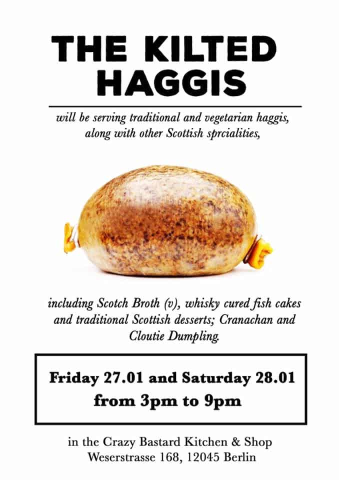 BERLIN LOVES YOU The Kilted Haggis Menu