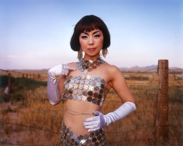 Erochica Bamboo in 2003 at the Burlesque Hall of Fame. Photo by Nell Campbell.